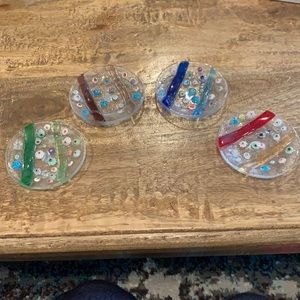 Set of 12 New In Boxes Ring Dishes ( 4 colors)